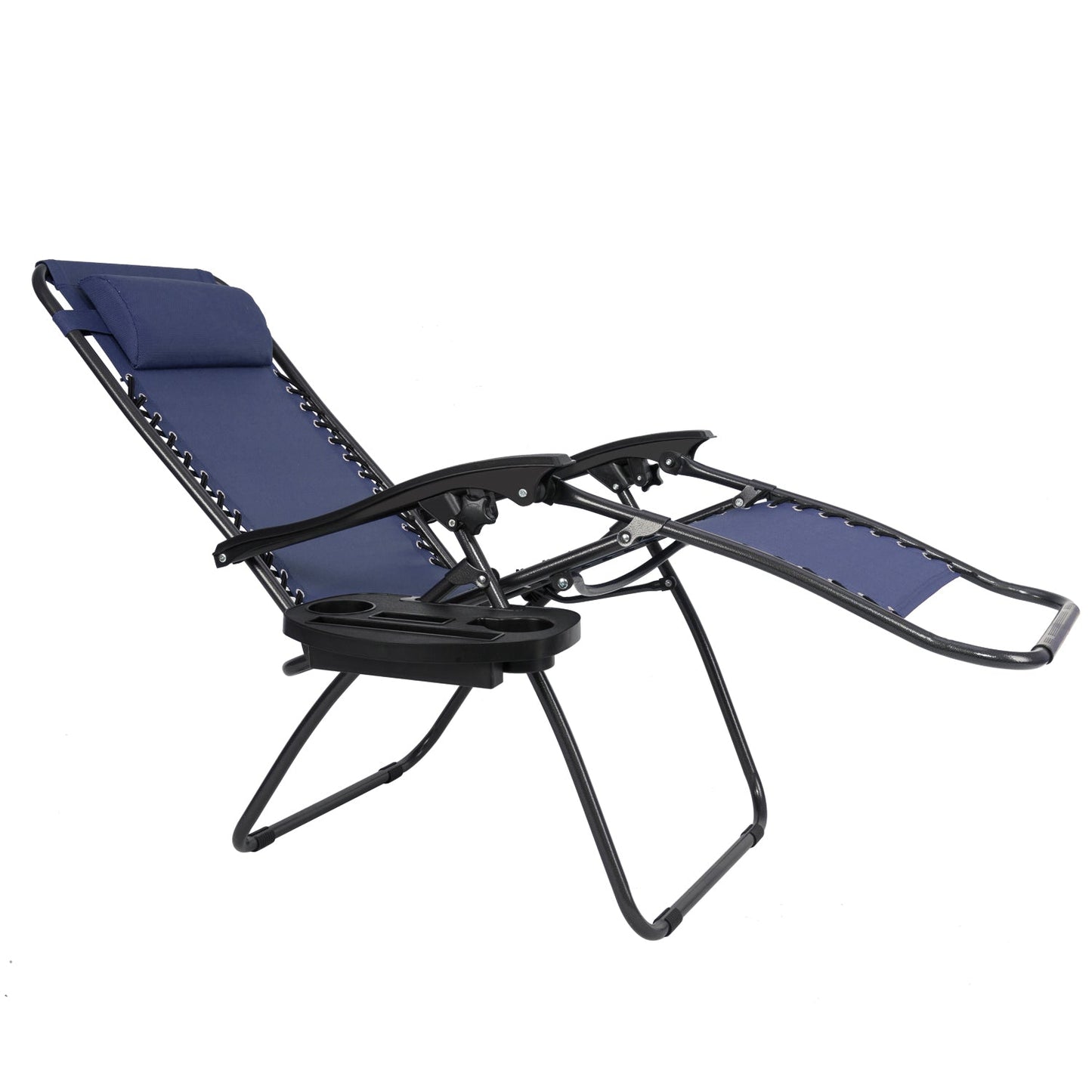 Lounge Patio Chairs with Pillow and Utility Tray