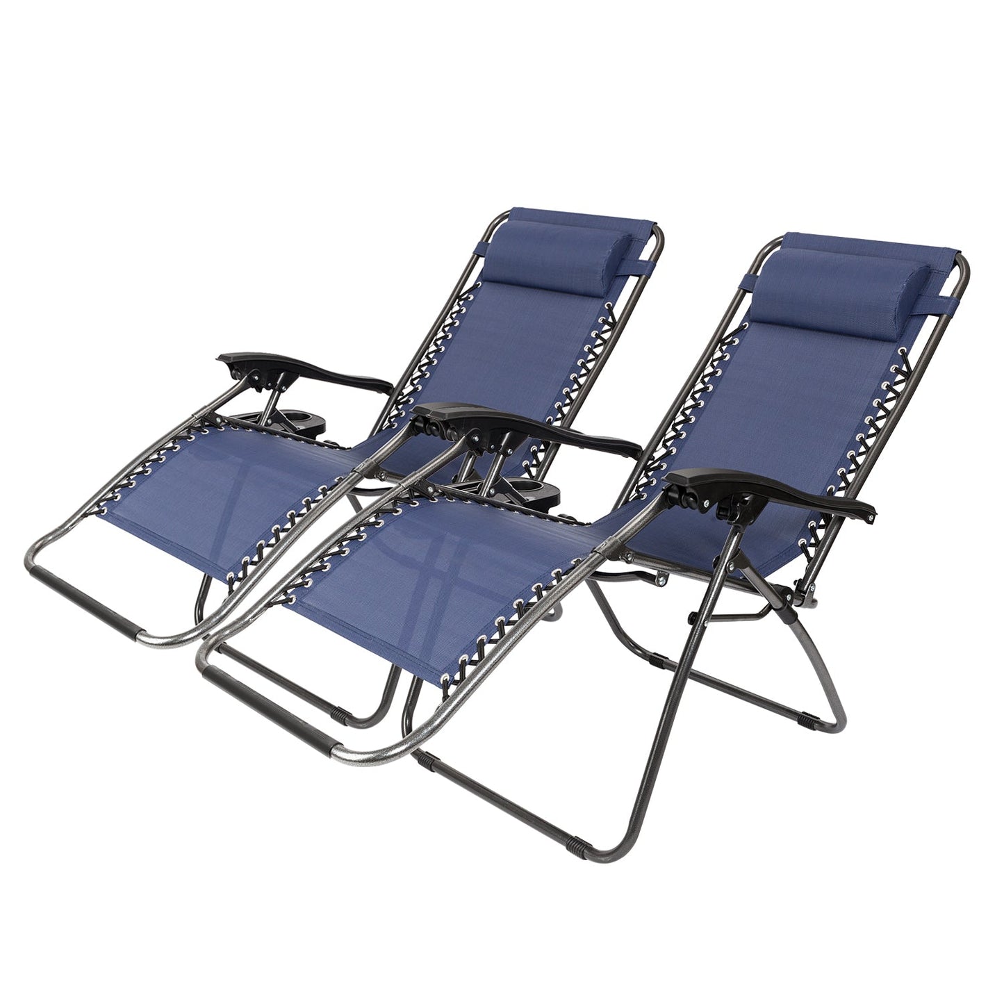 Lounge Patio Chairs with Pillow and Utility Tray