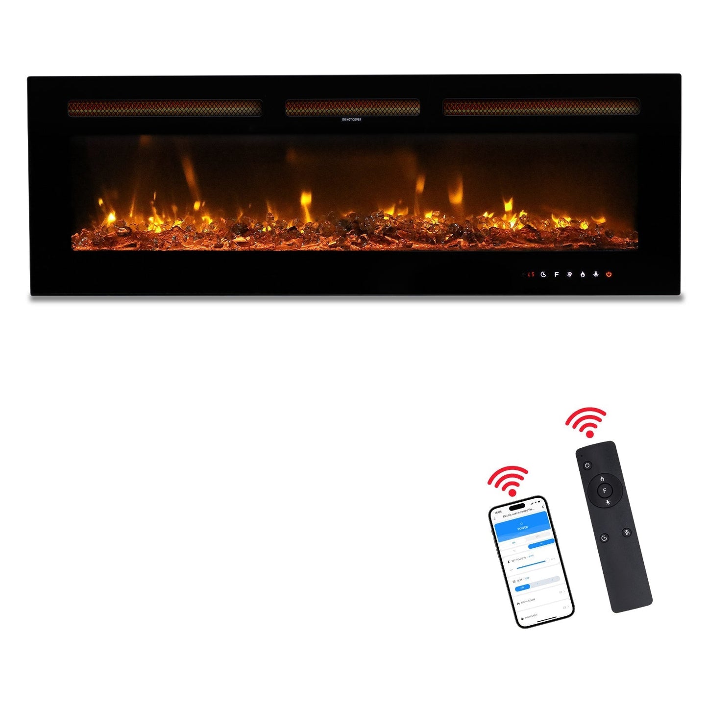 50" Smart WiFi Electric Fireplace Insert