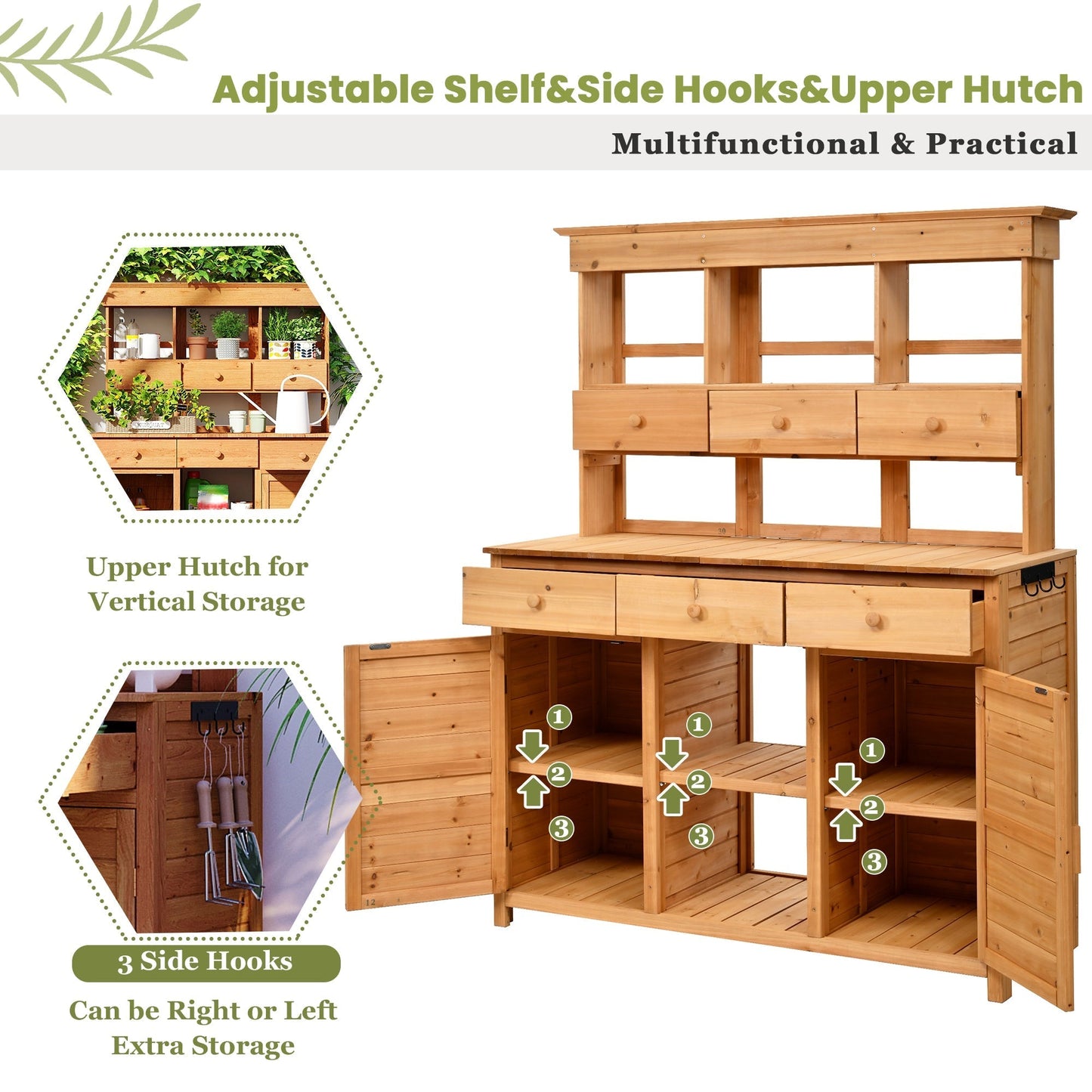 Patio Storage Workstation with Shelves