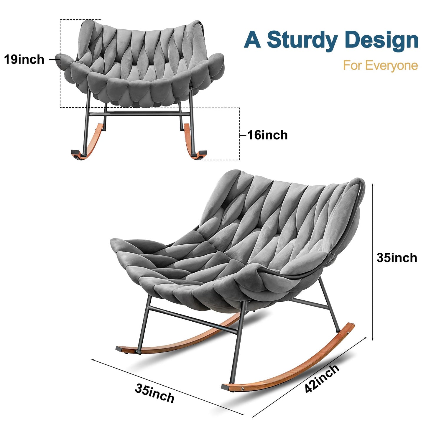 Outdoor Patio Egg Rocking Chair