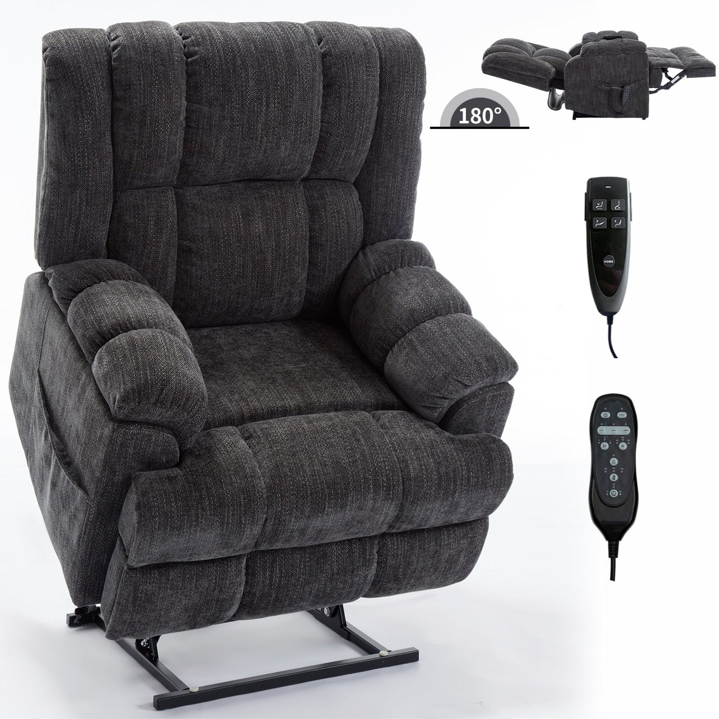 Dual Motor Heat Massage Electric Recliner