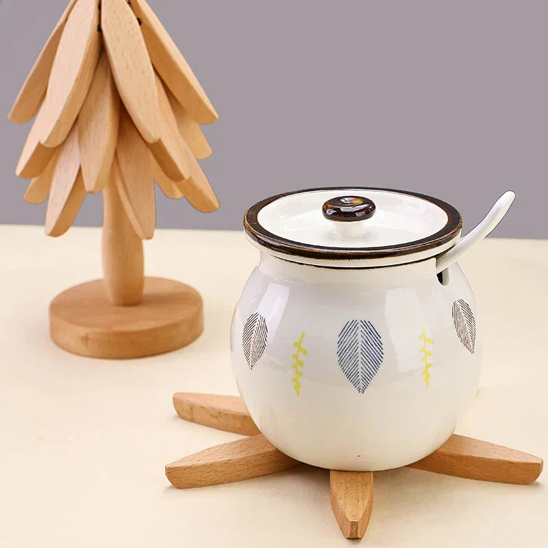 Wooden Tree Shape Pot Coasters - MONLANE