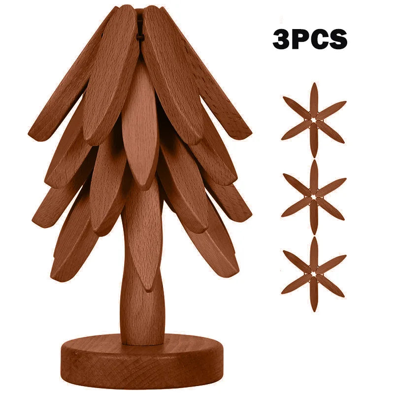 Wooden Tree Shape Pot Coasters - MONLANE
