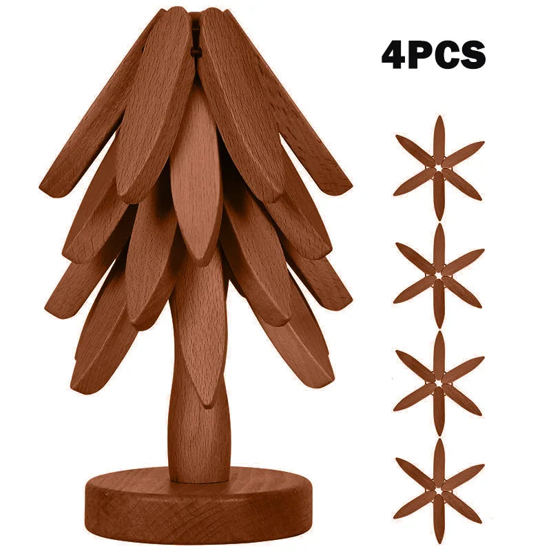 Wooden Tree Shape Pot Coasters - MONLANE