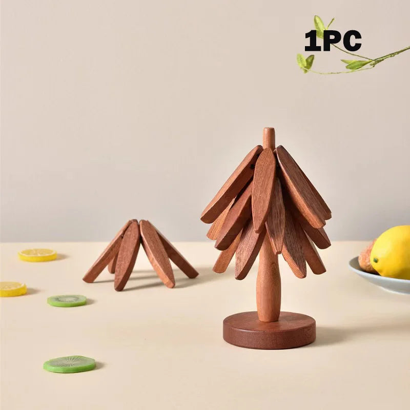 Wooden Tree Shape Pot Coasters - MONLANE
