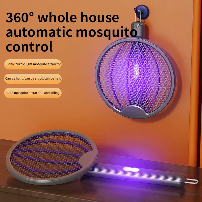 3-in-1 Foldable Electric Mosquito Swatter