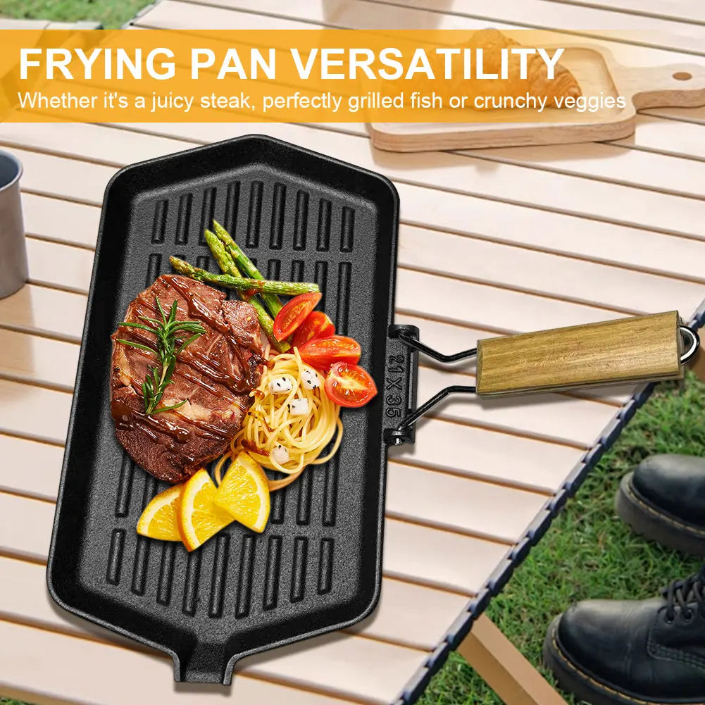 34X19cm Cast Iron Grill Pan