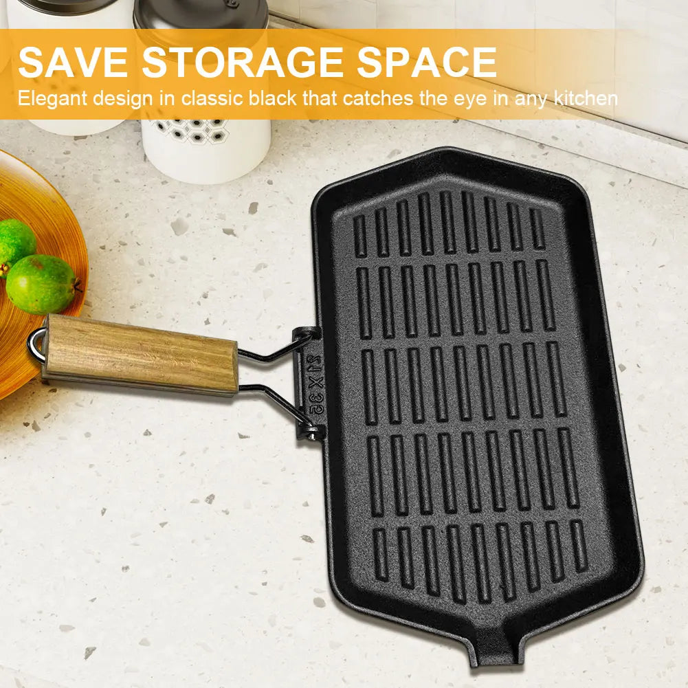 34X19cm Cast Iron Grill Pan