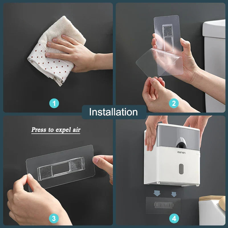 Wall Mount toilet Roll Organizer - MONLANE