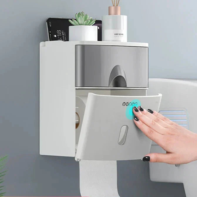 Wall Mount toilet Roll Organizer - MONLANE