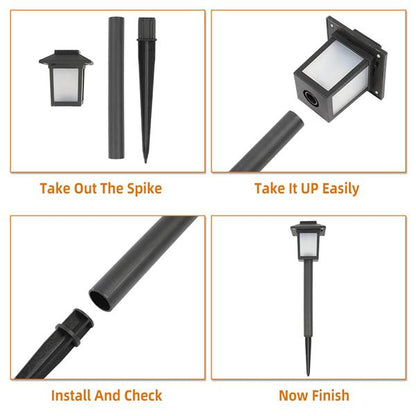 6pcs Waterproof Solar Torch Light