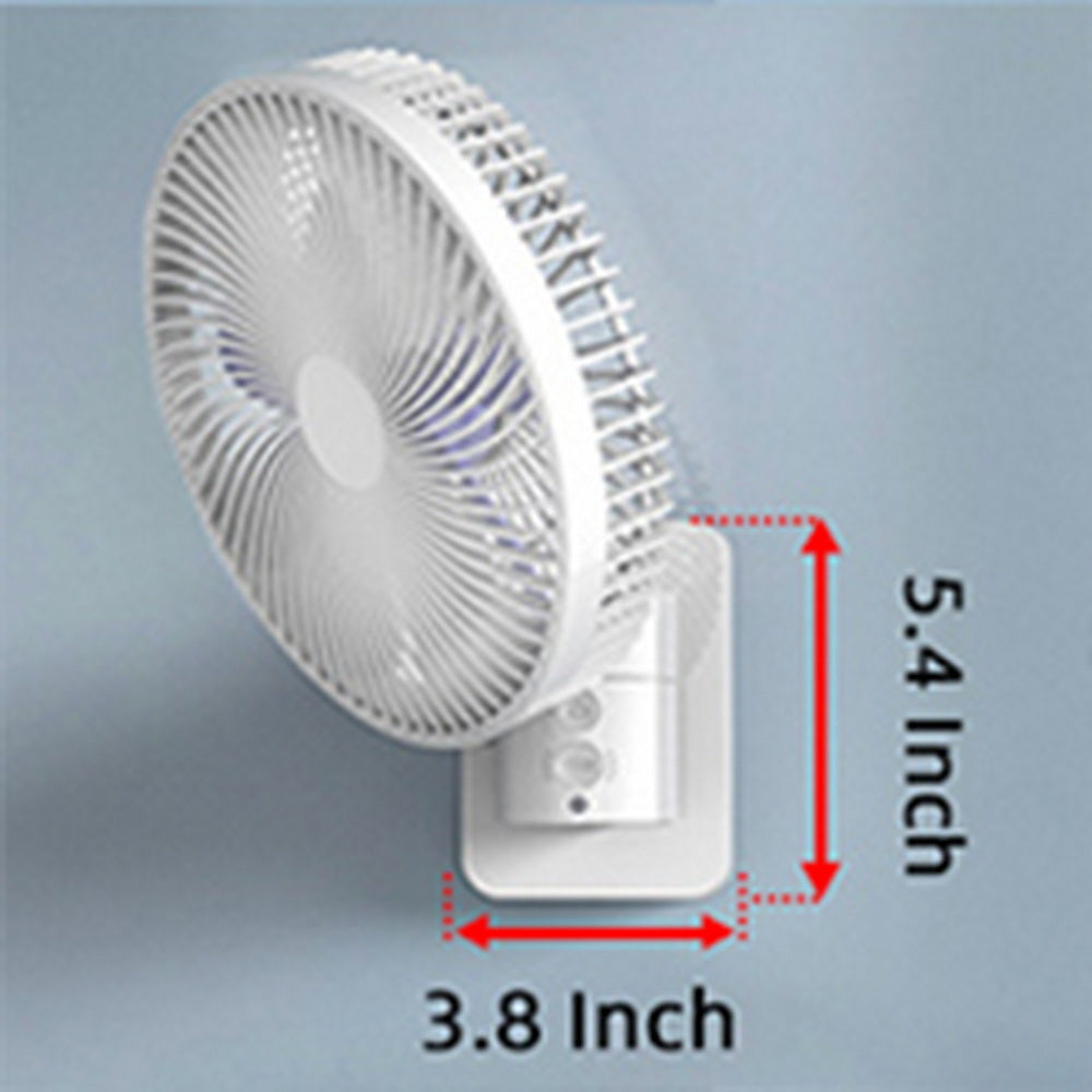 8” Small Wall Mount Fan with Remote Control, 90°Oscillating, 4 Speeds, Timer, Included 120° Adjustable Tilt, High Velocity, 70Inch Cord, for RV Bedroom Home Office Garage - MONLANE