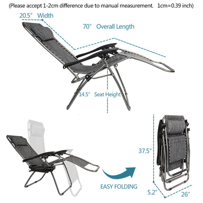 Patio Chairs with Pillow and Utility Tray