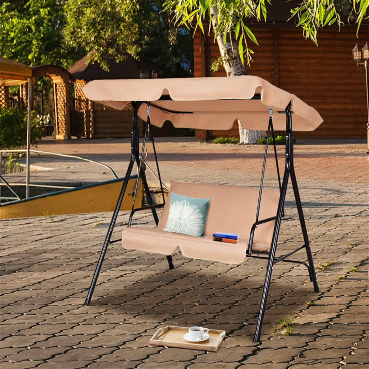 2-Seat Patio Swing Chair