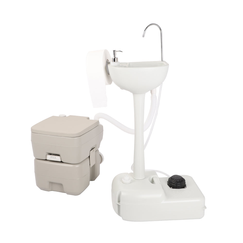 Portable Outdoor Hand Sink with Portable Toilet