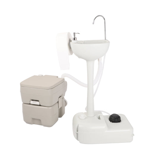 Portable Outdoor Hand Sink with Portable Toilet