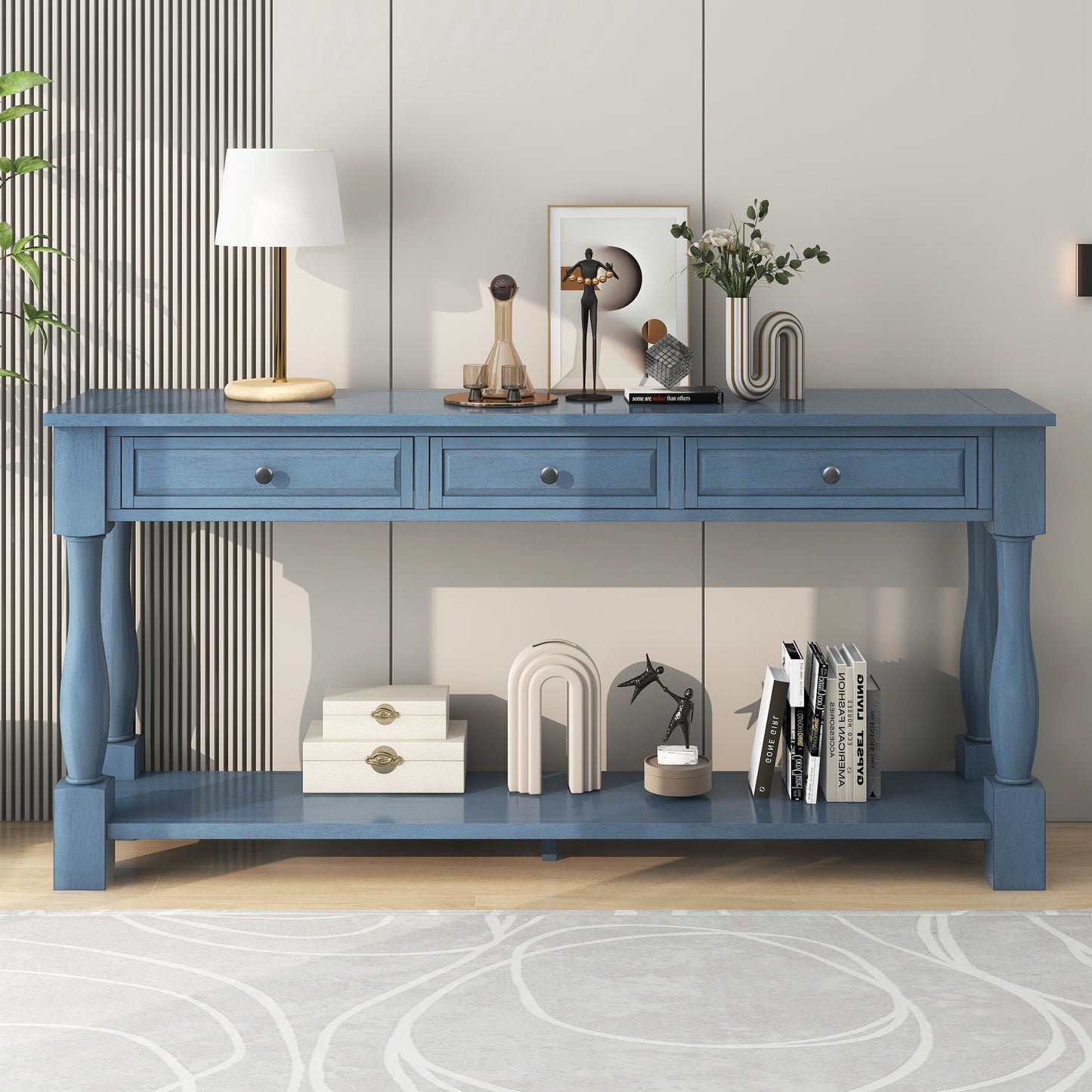 Long Console Table with Drawers