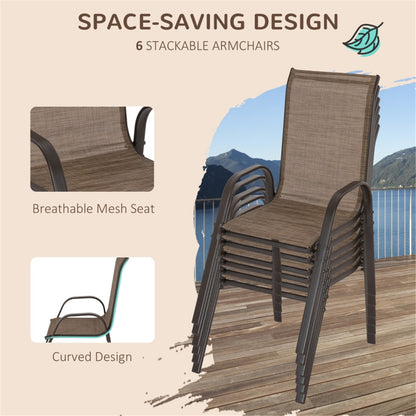 Outdoor dining table and chair package with umbrella