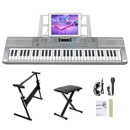 Key Lighting Keyboard with Piano Stand