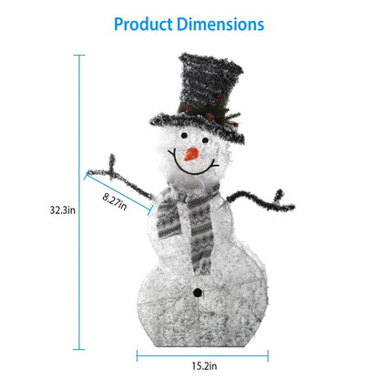 LED lighted up snowman