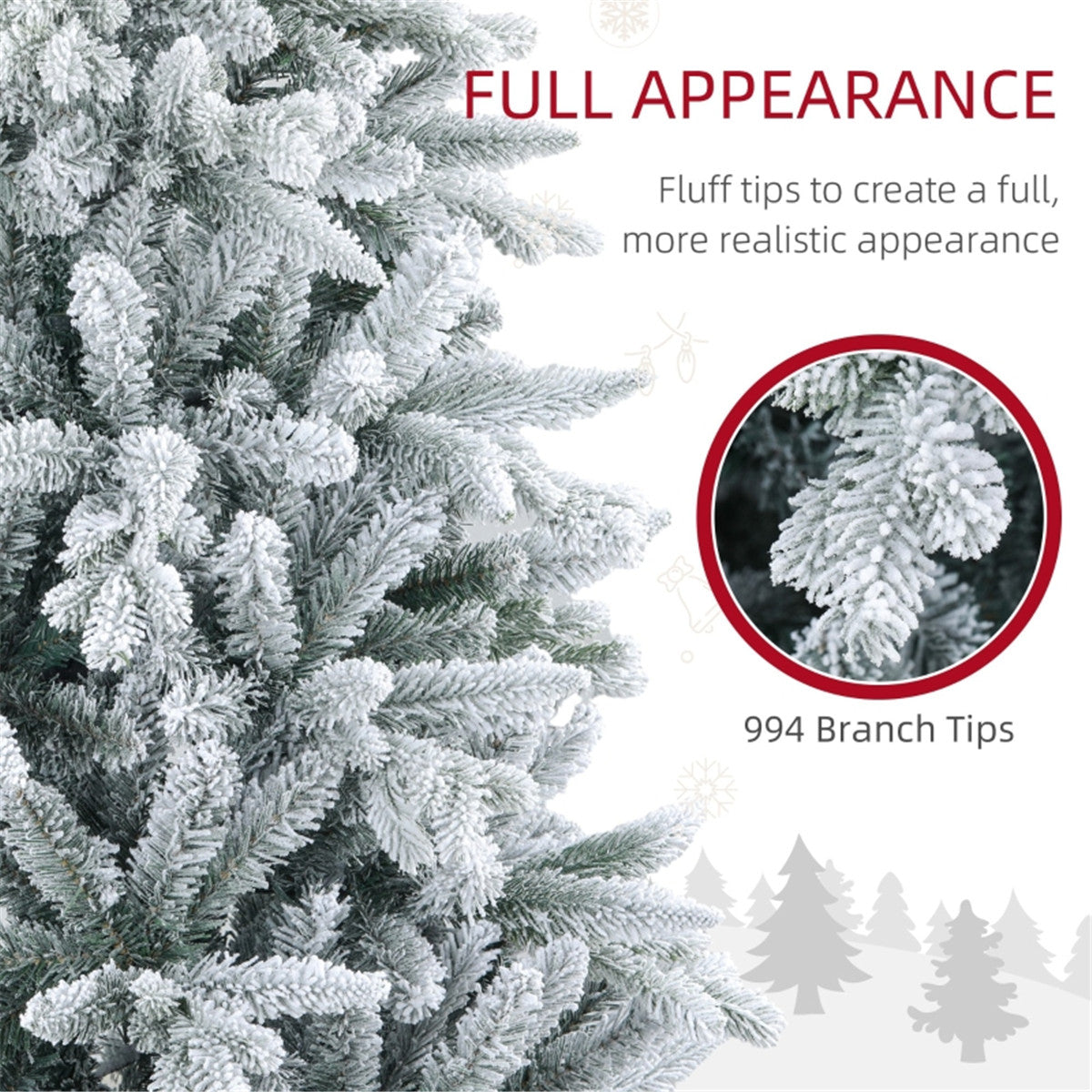 6ft snow flake Christmas tree