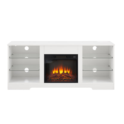 3D Fireplace TV Stand with LED Lights