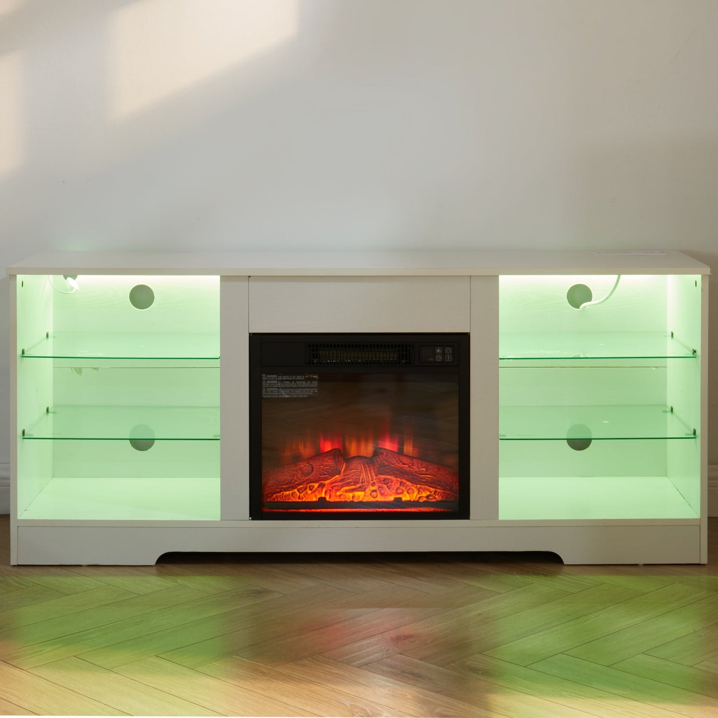 3D Fireplace TV Stand with LED Lights