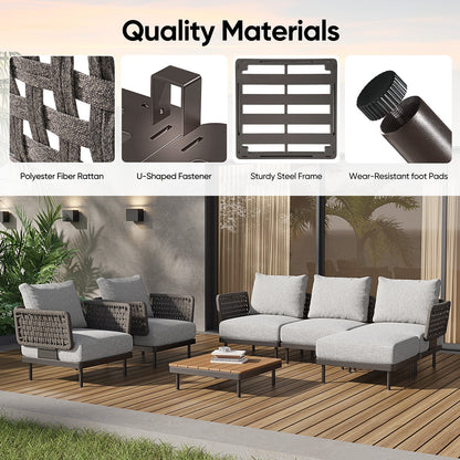 Patio Sofa With Adjustable Recliner