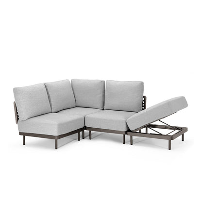 Patio Sofa With Adjustable Recliner