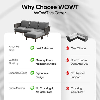 Patio Sofa and Adjustable Recliner