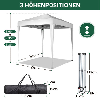 6.5x6.5ft Pop Up Canopy Tent