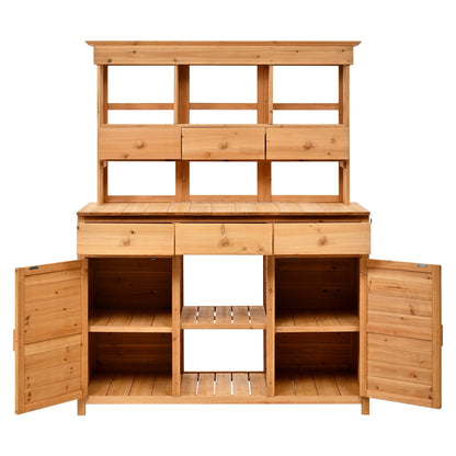 Patio Storage Workstation with Shelves
