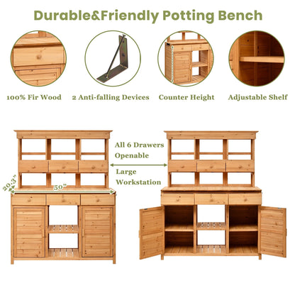 Patio Storage Workstation with Shelves