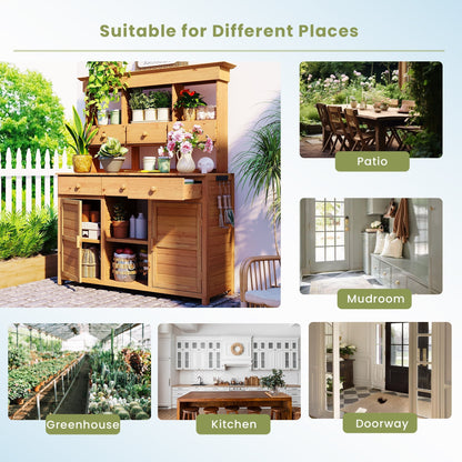 Patio Storage Workstation with Shelves