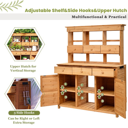Patio Storage Workstation with Shelves