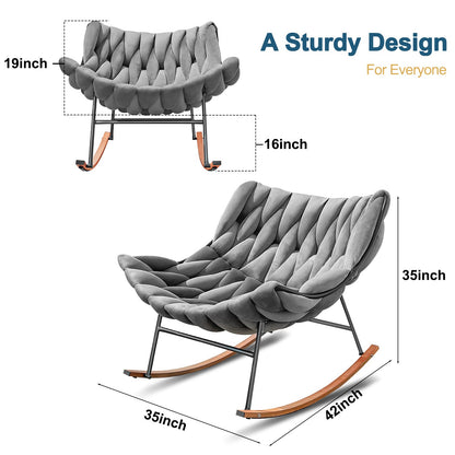 Outdoor Patio Egg Rocking Chair