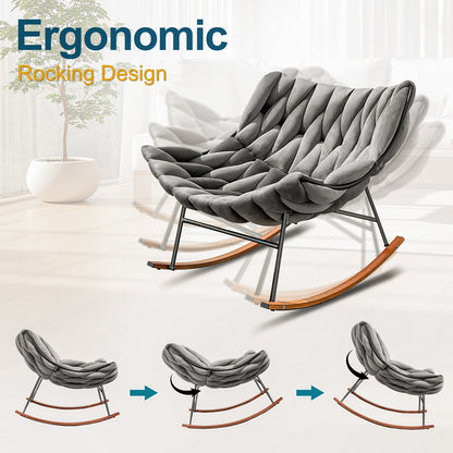 Outdoor Patio Egg Rocking Chair