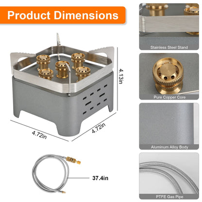 Portable Camping Stove With Cassette Adapter