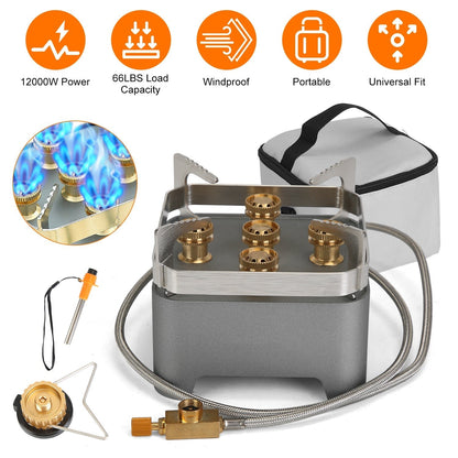 Portable Camping Stove With Cassette Adapter