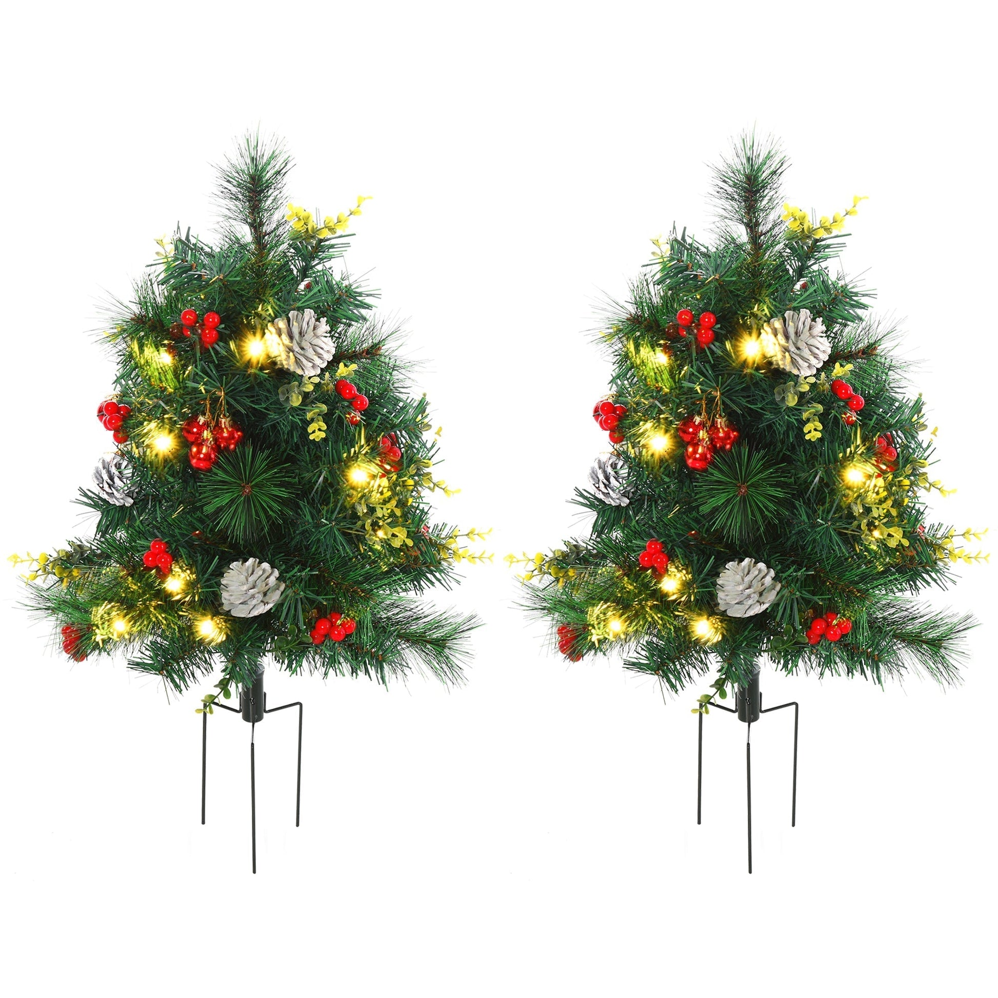 Artificial Christmas tree set with berries