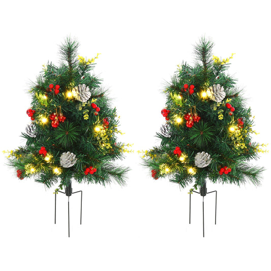 Artificial Christmas tree set with berries