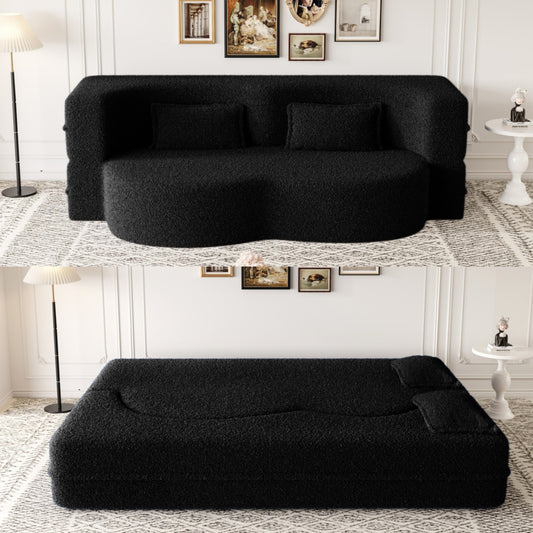 Modern Floor Sofa with 2 Pillows
