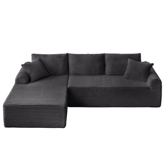 Full-Compression Modular Corduroy Sectional