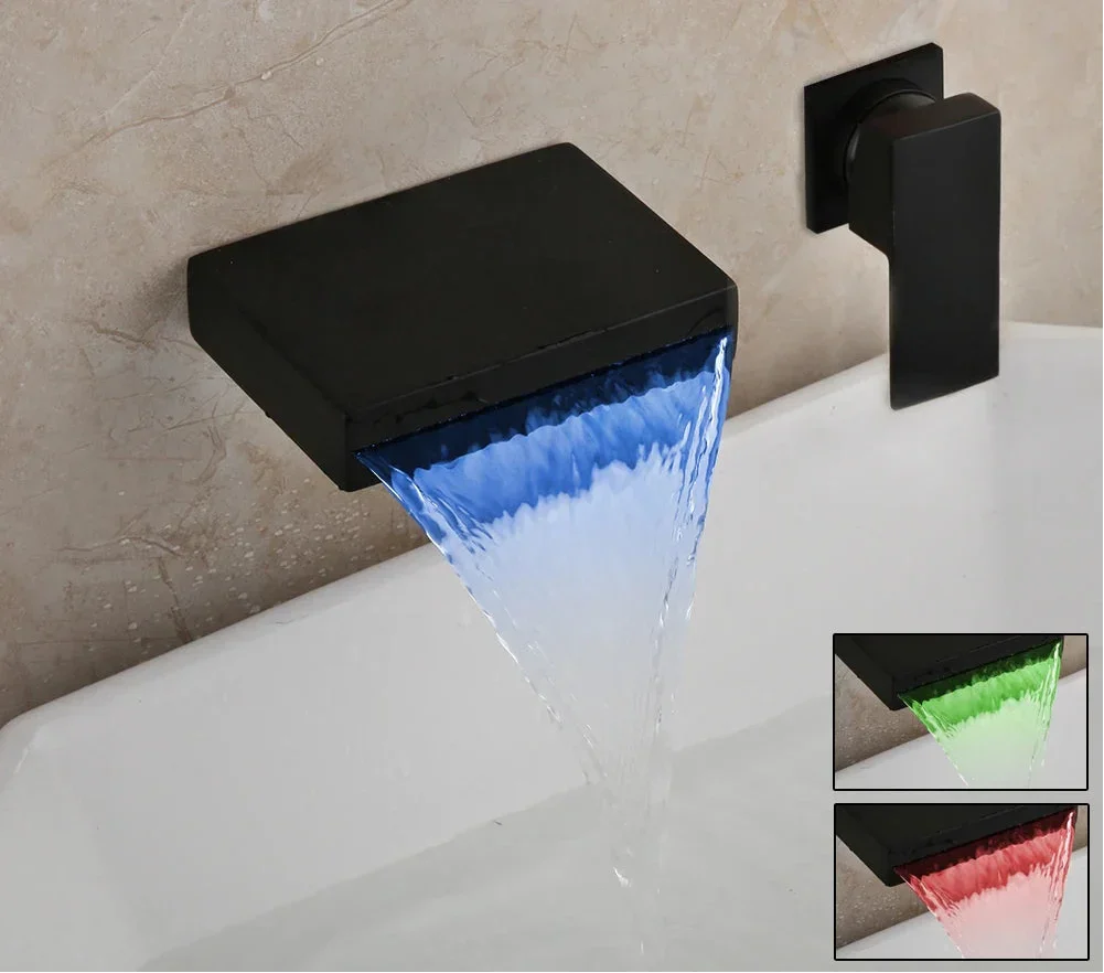 LED Waterfall Bathtub Faucet