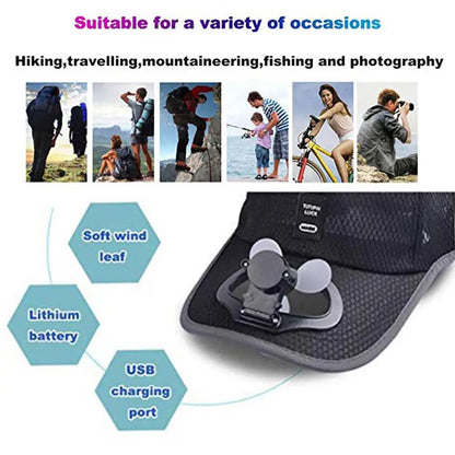 Solar Powered Fan cap