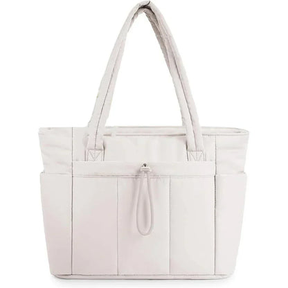 Tote with Cup Holder Laptop Compartment