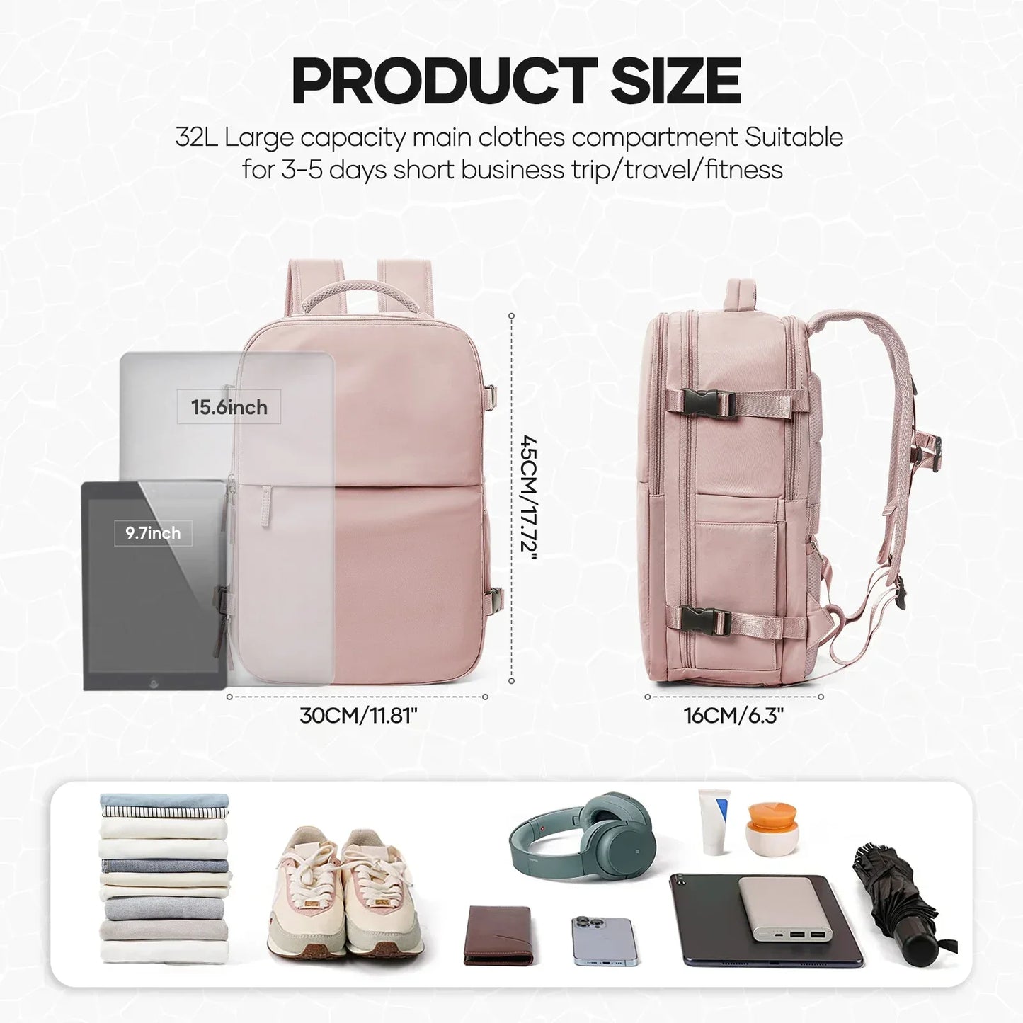 Air Vacuum Compressed Travel Backpack