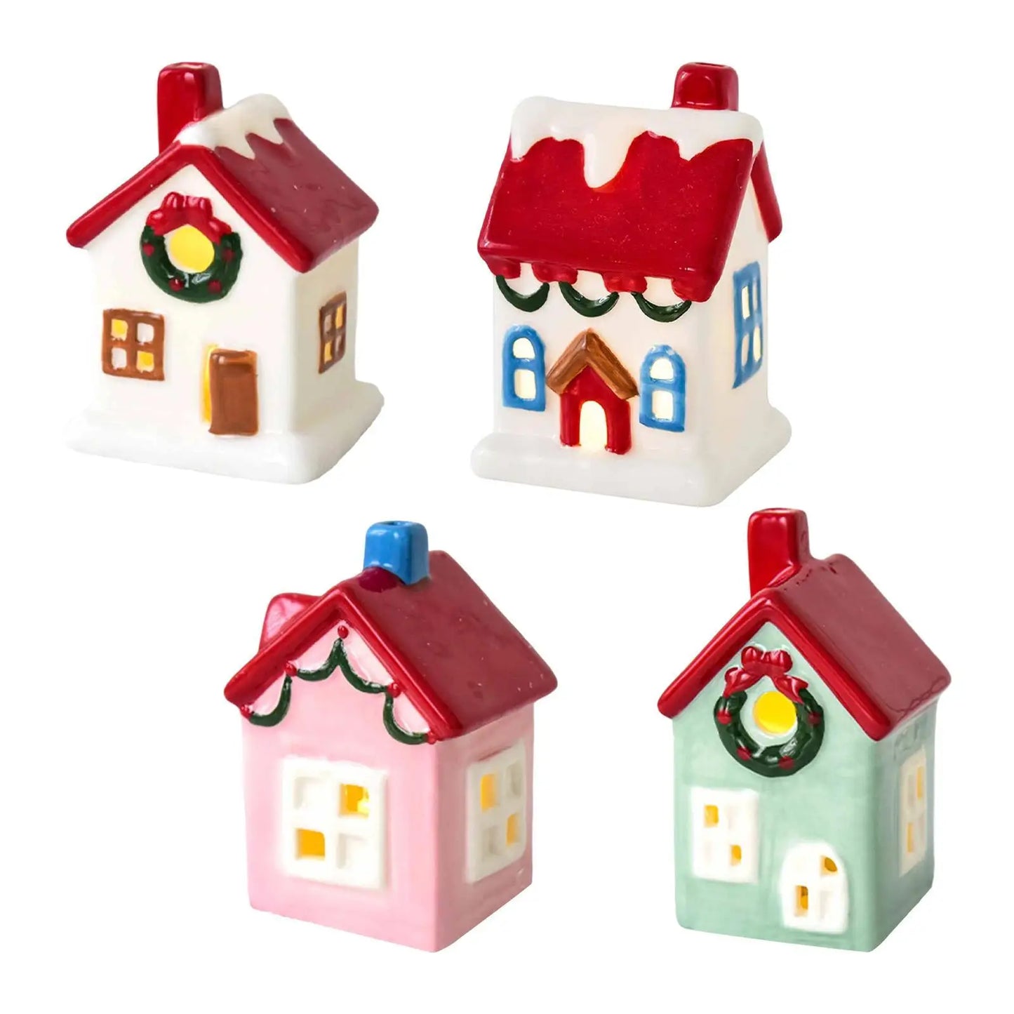 Ceramic Christmas Village House Decoration