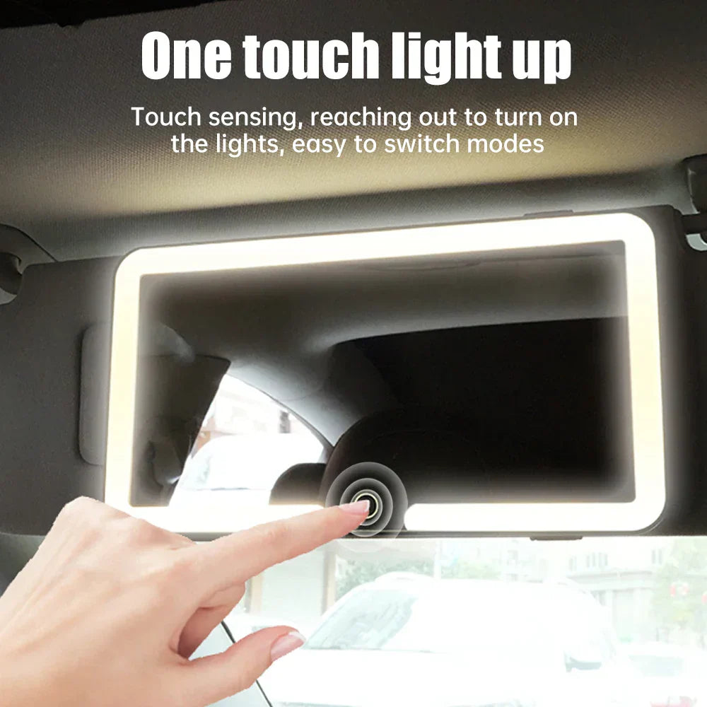 Car LED Makeup HD Mirror